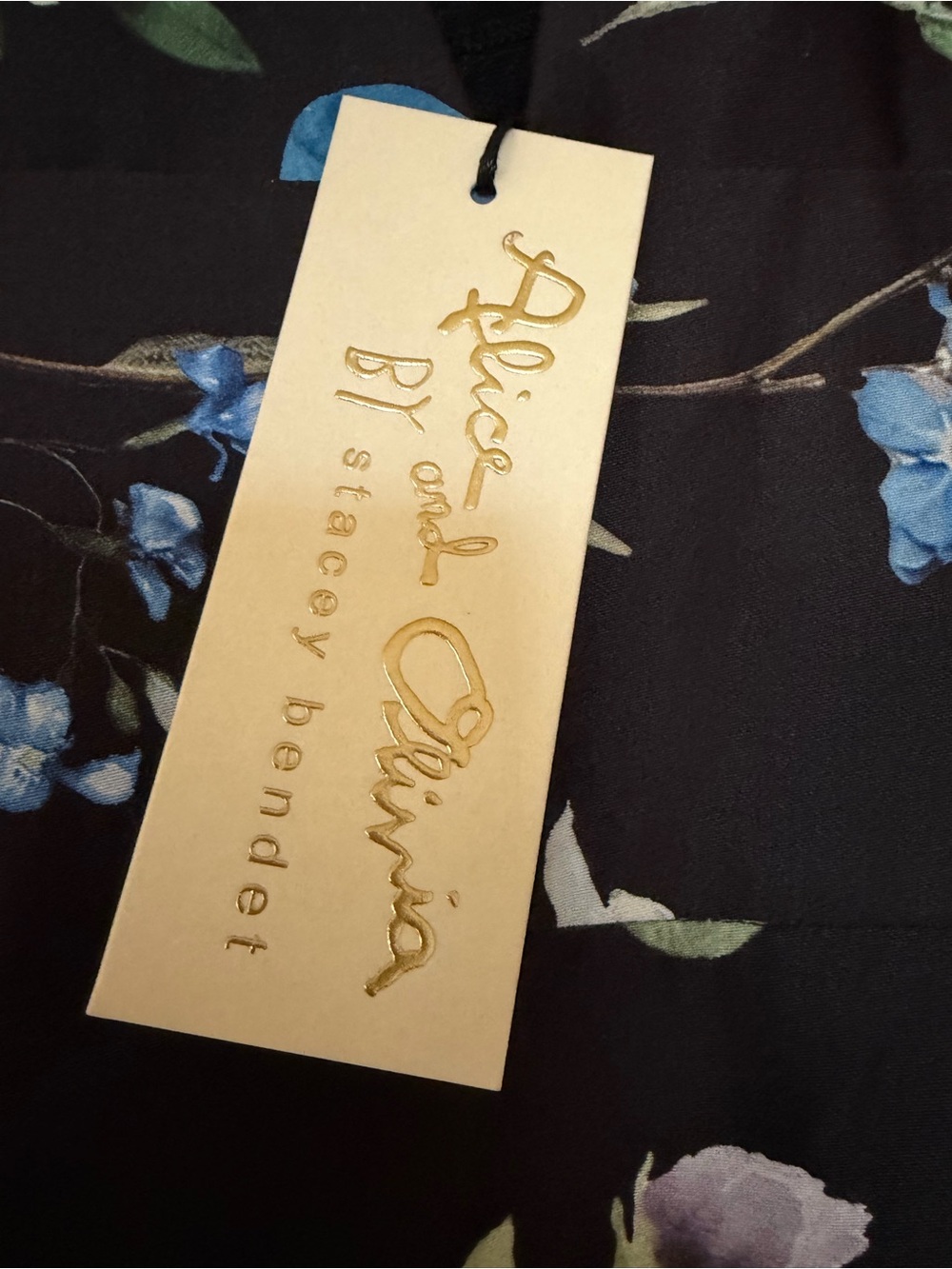 Alice + Olivia Black Floral Plunge Maxi Dress - Picture 9 of 11